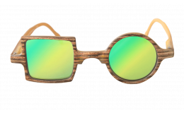 Sunglasses Mirror Patchwork Wood effect