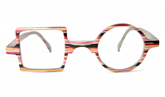 Digital Gaming glasses Patchwork - Striated black and pink