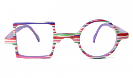 Digital Gaming glasses Patchwork - Striated pink and purple