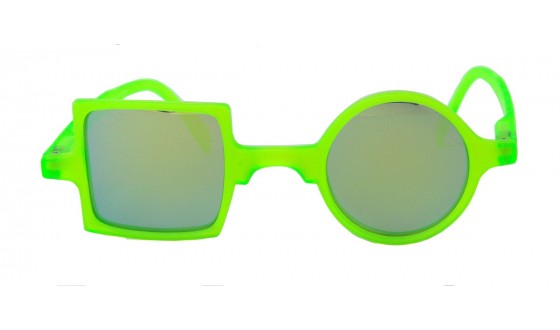 Sunglasses Mirror Patchwork - Neon green