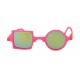 Sunglasses Mirror Patchwork - Neon pink