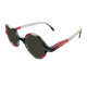 Sunglasses Patchwork - Red and black panther