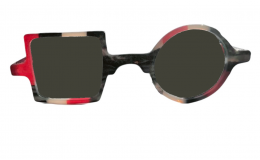 Sunglasses Patchwork - Red and black panther