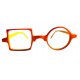 Patchwork Reading Glasses - Orange